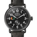 University of Miami Shinola Watch, The Runwell 41mm Black Dial - Image 1