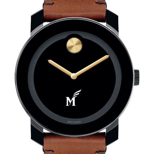 George Mason University Men's Movado BOLD with Brown Leather Strap - Image 1