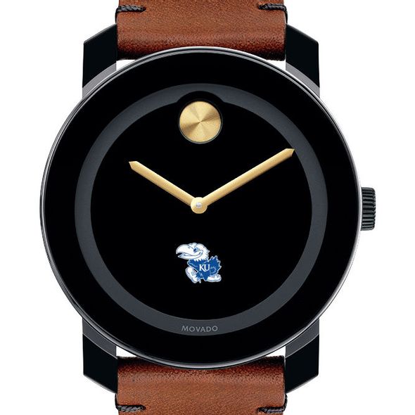 University of Kansas Men's Movado BOLD with Brown Leather Strap - Image 1