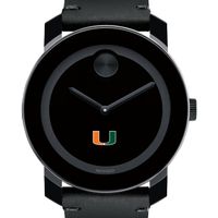 University of Miami Men's Movado BOLD with Leather Strap