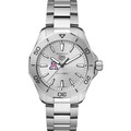 University of Arizona Men's TAG Heuer Steel Aquaracer with Silver Dial - Image 2