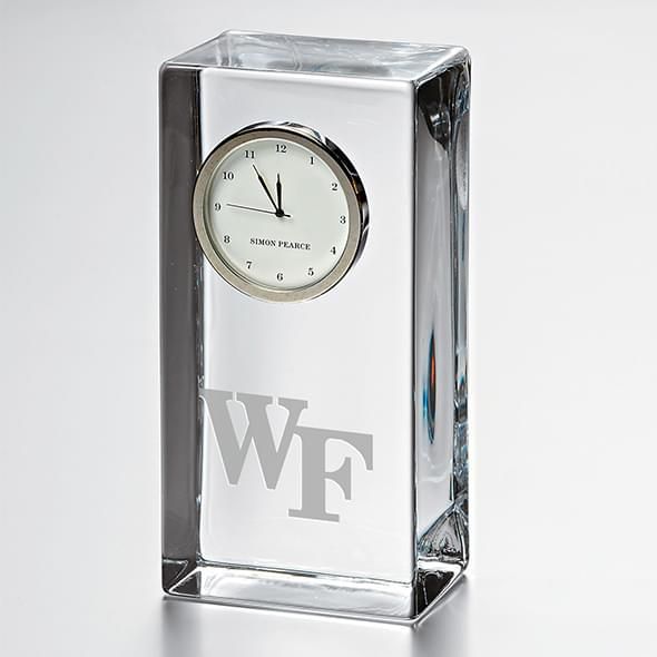 Wake Forest Tall Glass Desk Clock by Simon Pearce - Image 1