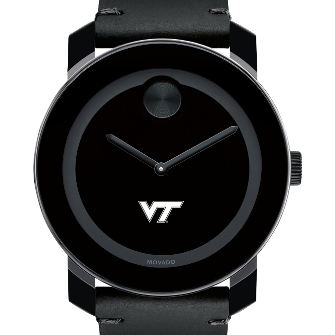 Virginia Tech Men's Movado BOLD with Leather Strap