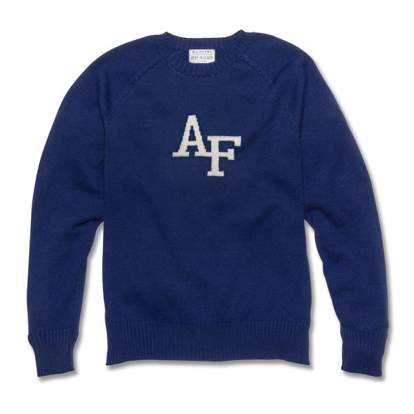 USAFA Royal Blue and Ivory Letter Sweater by M.LaHart - Image 1