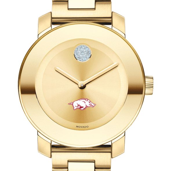 University of Arkansas Women's Movado Gold Bold