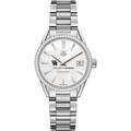 click to view Houston Women's TAG Heuer Steel Carrera with MOP Dial & Diamond Bezel - Image 2