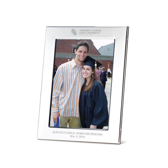 SFASU Polished Pewter 5x7 Picture Frame - Image 1