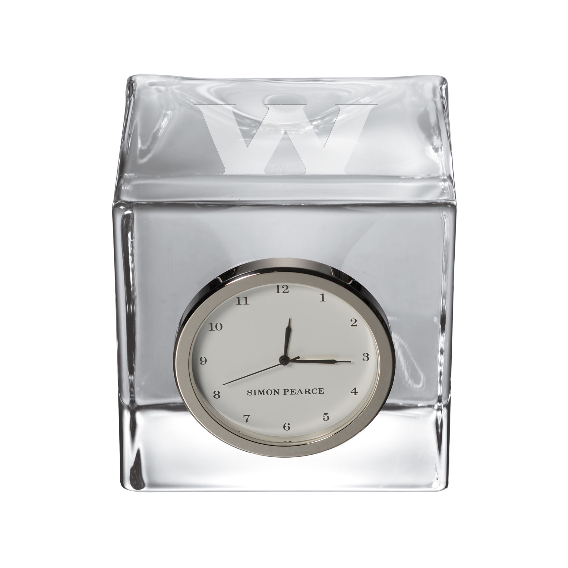 Williams Glass Desk Clock by Simon Pearce