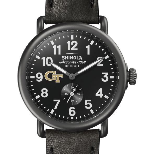 Georgia Tech Shinola Watch, The Runwell 41mm Black Dial - Image 1