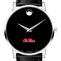 Ole Miss Men's Movado Museum with Leather Strap - Image 1