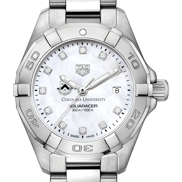 Columbia University W's TAG Heuer Steel Aquaracer w MOP Dia Dial
