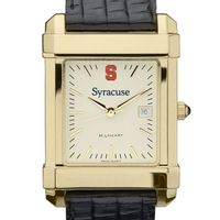 Syracuse Men's Gold Quad with Leather Strap