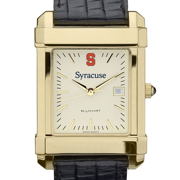 Syracuse Men's Gold Quad with Leather Strap - Image 1