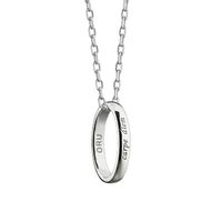 Oral Roberts Monica Rich Kosann "Carpe Diem" Poesy Ring Necklace in Silver