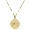USC 18K Gold Pendant & Chain - Image 1