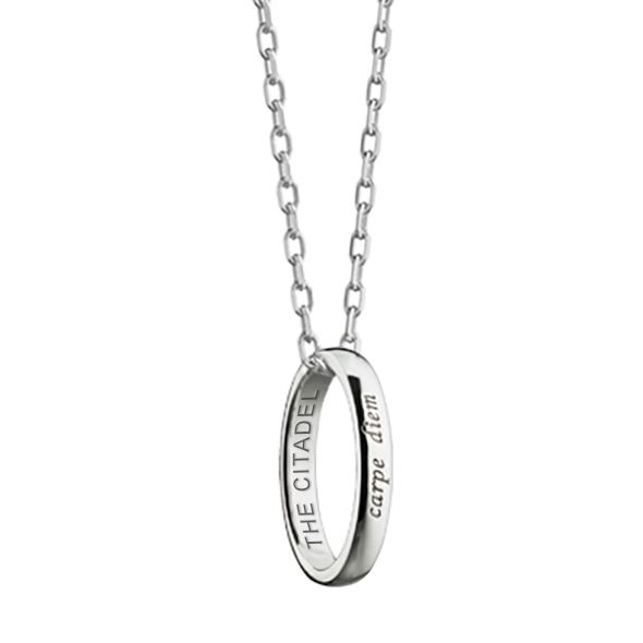Citadel Monica Rich Kosann "Carpe Diem" Poesy Ring Necklace in Silver - Image 1
