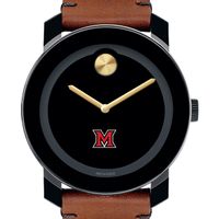 Miami University Men's Movado BOLD with Brown Leather Strap