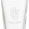 click to view St. John's University 16 oz Pint Glass - Image 3