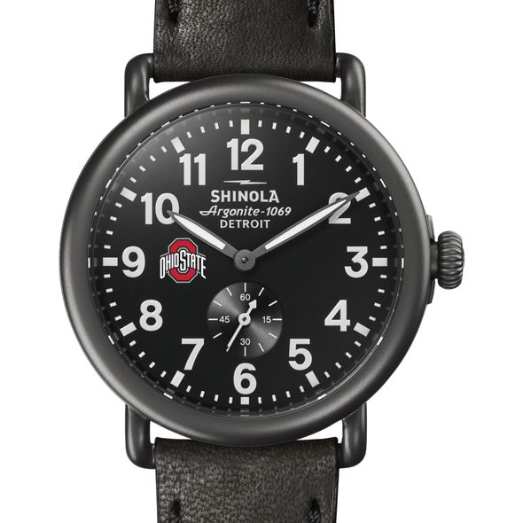 Ohio State Shinola Watch, The Runwell 41mm Black Dial - Image 1