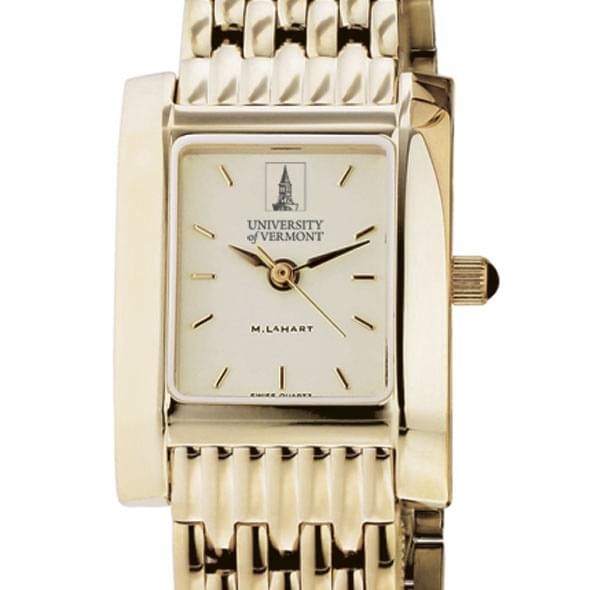 UVM Women's Gold Quad Watch with Bracelet