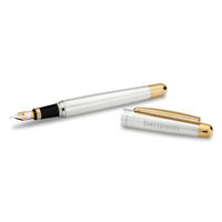 Davidson College Fountain Pen in Sterling Silver with Gold Trim