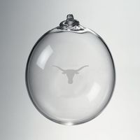 Texas Longhorns Glass Ornament by Simon Pearce