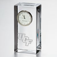 UCF Tall Glass Desk Clock by Simon Pearce