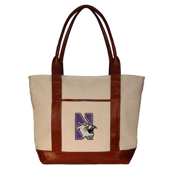 Northwestern Needlepoint Tote