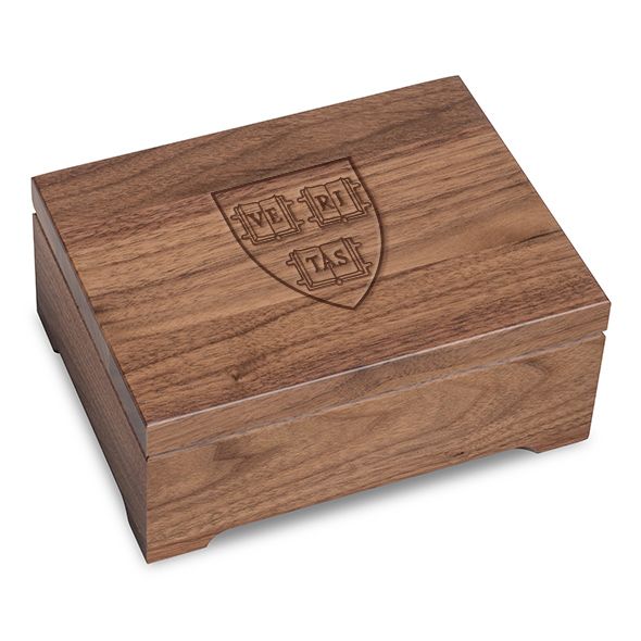 Harvard University Solid Walnut Desk Box - Image 1