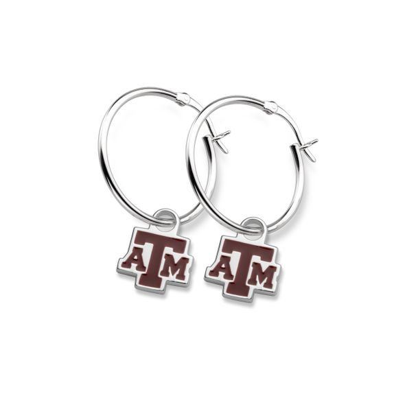 Texas A&M University Sterling Silver Earrings - Image 1