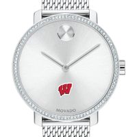 Wisconsin Women's Movado Bold with Crystal Bezel & Mesh Bracelet