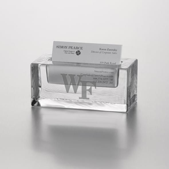 Wake Forest Glass Business Cardholder by Simon Pearce - Image 1