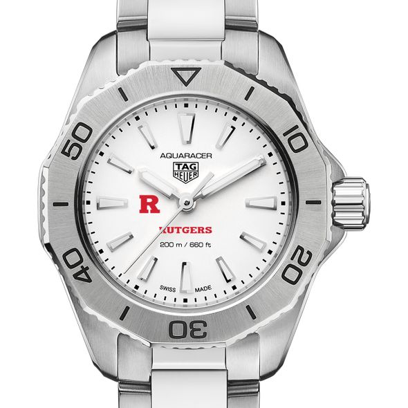 Rutgers Women's TAG Heuer Steel Aquaracer with Silver Dial - Image 1
