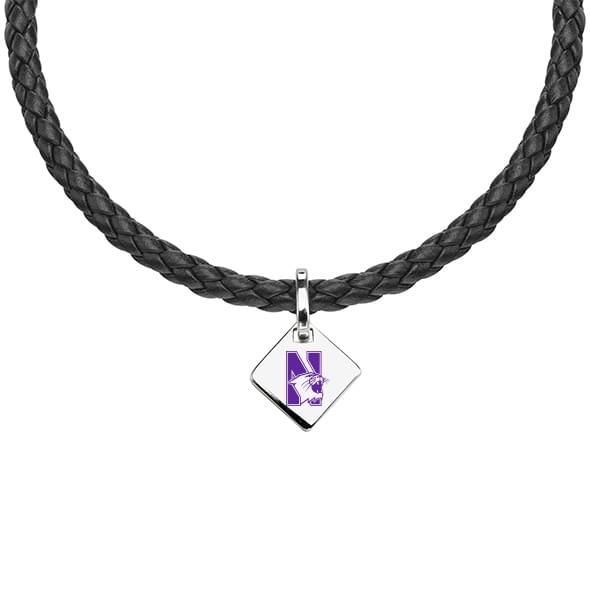 Northwestern Leather Necklace with Sterling Silver Tag