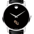Florida State University Men's Movado Museum with Leather Strap - Image 1