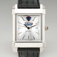 DePaul Men's Collegiate Watch with Leather Strap
