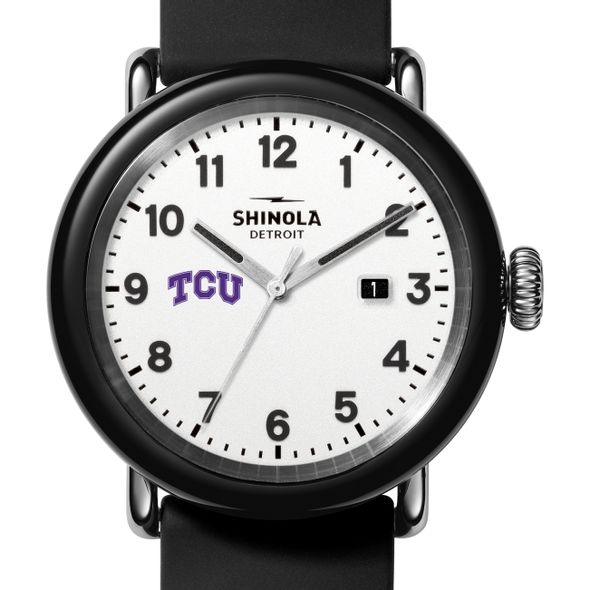 Texas Christian University Shinola Watch, The Detrola 43mm White Dial at M.LaHart & Co. - Image 1