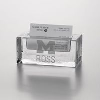 Michigan Ross Glass Business Cardholder by Simon Pearce