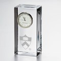 Princeton Tall Glass Desk Clock by Simon Pearce - Image 1