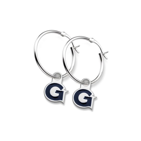 Georgetown University Sterling Silver Earrings - Image 1