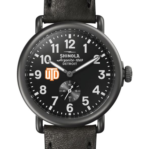 UT Dallas Shinola Watch, The Runwell 41mm Black Dial - Image 1