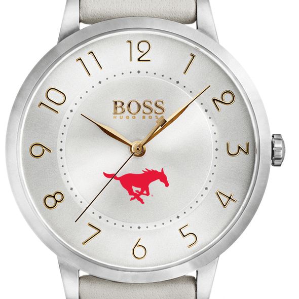 Southern Methodist University Women's BOSS White Leather from M.LaHart