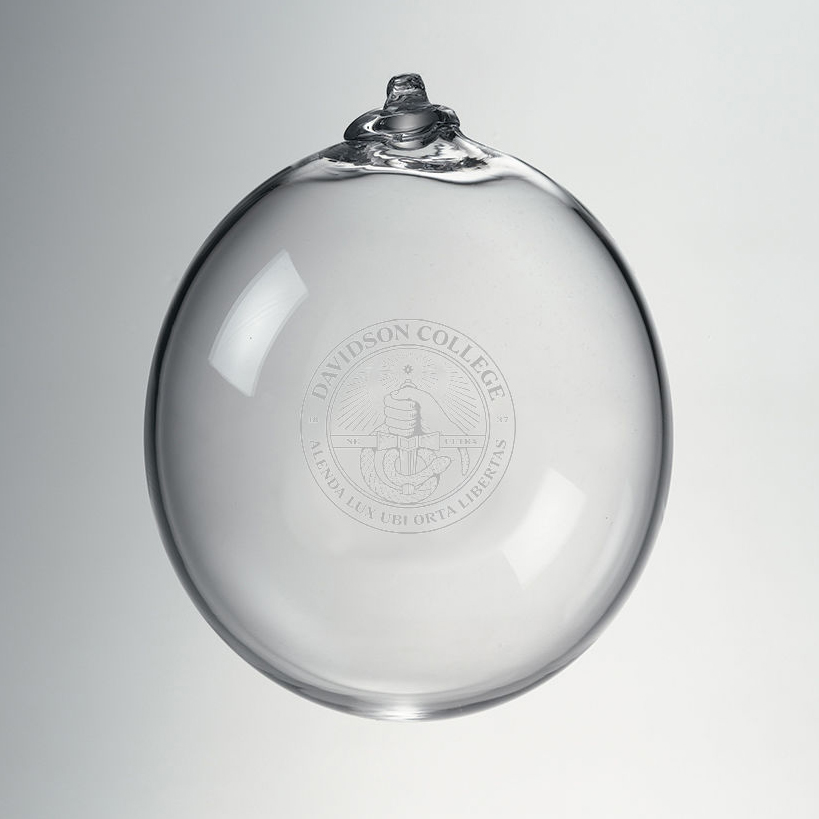 Davidson College Glass Ornament by Simon Pearce