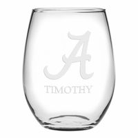 Alabama Stemless Wine Glasses Made in the USA - Set of 2