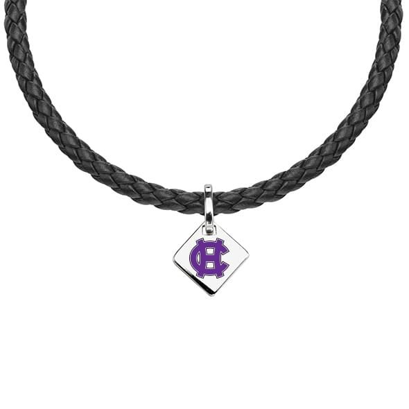 Holy Cross Leather Necklace with Sterling Silver Tag