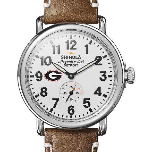 UGA Shinola Watch, The Runwell 41mm White Dial - Image 1