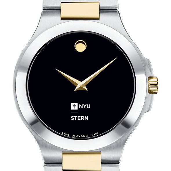 NYU Stern Men's Movado Collection Two-Tone Watch with Black Dial - Image 1