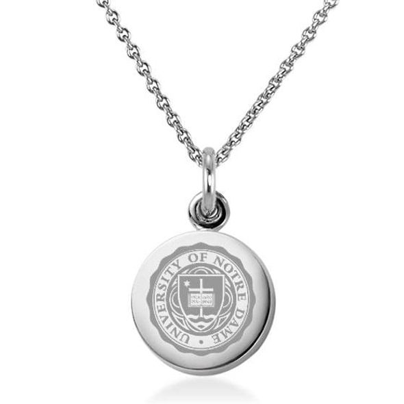University of Notre Dame Necklace with Charm in Sterling Silver ...