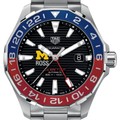 click to view Michigan Ross Men's TAG Heuer Automatic GMT Aquaracer with Black Dial and Blue & Red Bezel - Image 1