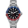 SC Johnson College Men's TAG Heuer Automatic GMT Aquaracer with Black Dial and Blue & Red Bezel - Image 2